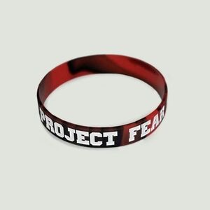 Project Fear Official YouTube Merch. Red & Black Silicone Wristband. Brand New.